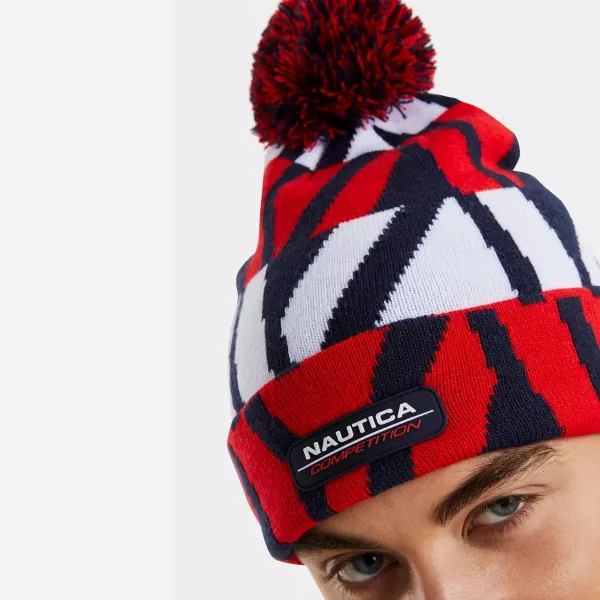 Шапка Nautica Pom pom beanie dark navy